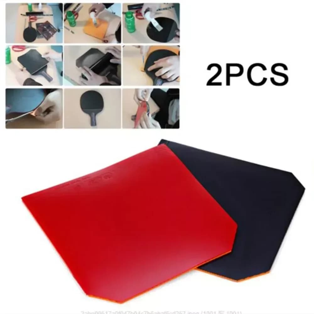 SPORTFUNSF 2 pcs ping pong rubber with sponge suitable for ping pong racket 2.1 mm equipment for sports cushion
