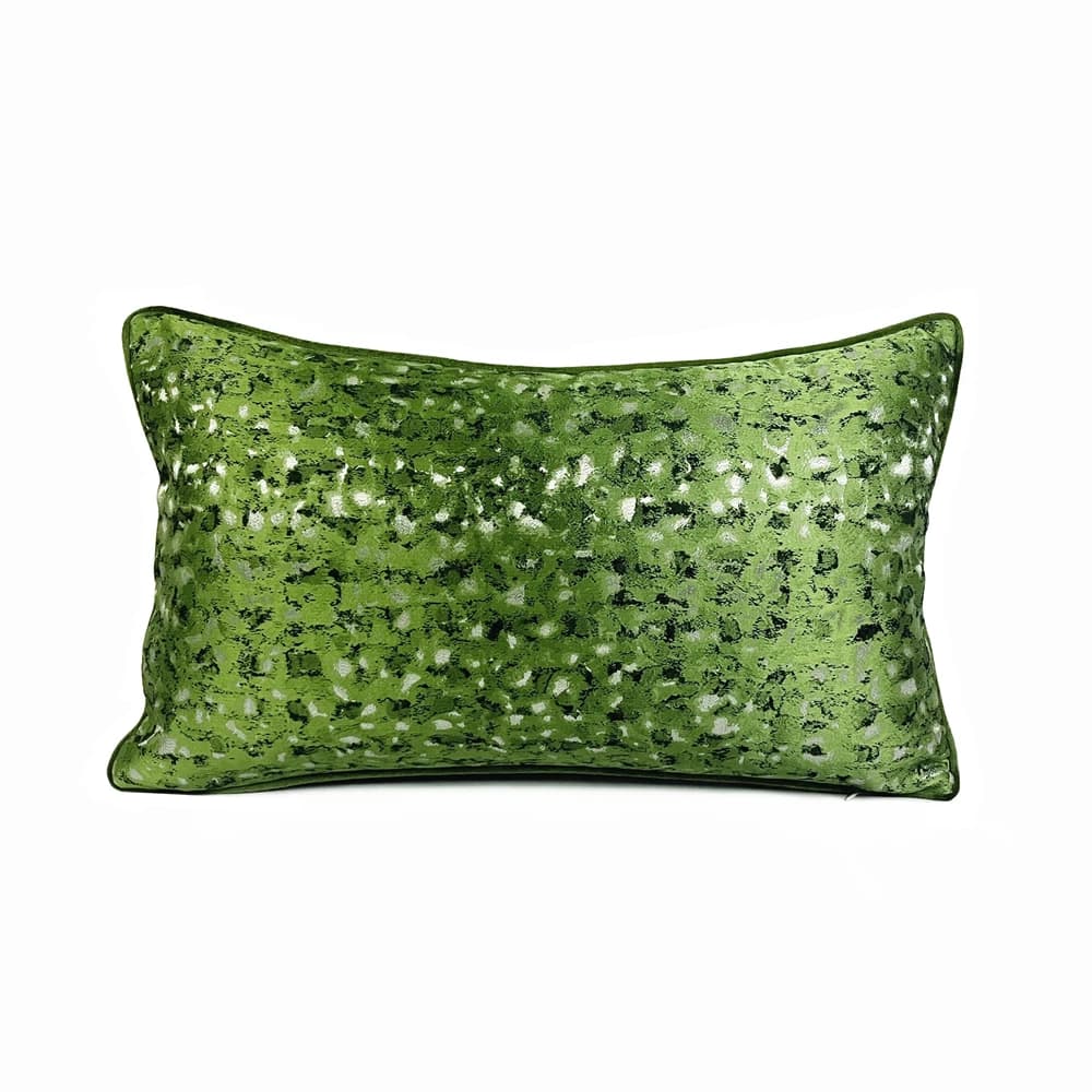 Federa per cuscino lombare popolare alla moda 30x50 cm Fodera per cuscino per poltrona astratta morbida intrecciata jacquard verde Confezione da 1 pezzo