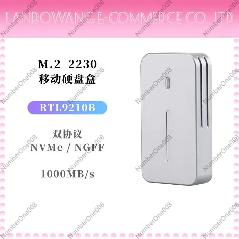 M.2 NVMe SSD Enclosure for 2230 SSD Dual Protocol NGFF NVMe 10Gbps Aluminum CNC Type-C External Hard Drive Case