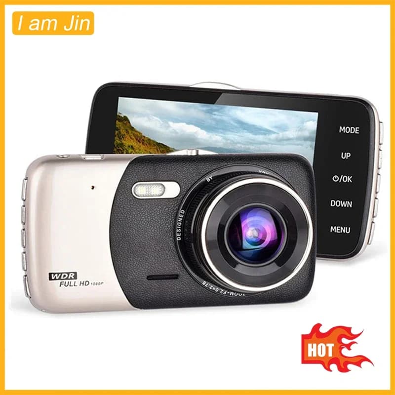4.0 "DVR per auto IPS Dash Cam Videocamera Auto DVR Videocamera Full HD 1080p Visione notturna Dash Cam Registratore di parcheggio Registratore video