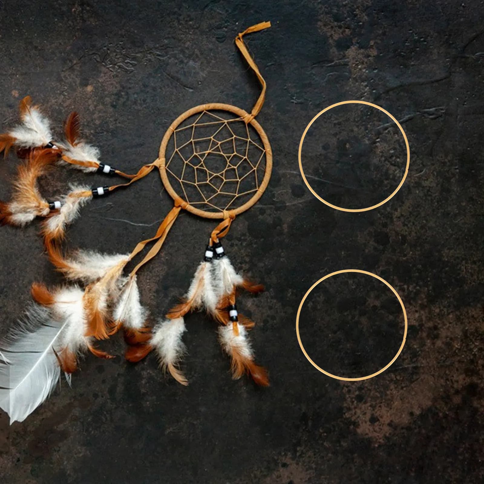 6Pcs Iron Rings Metal Dream Catcher Hoops for DIY Wall Hanging Home Wedding Decor Craft Supplies Metal Rings for Crafts