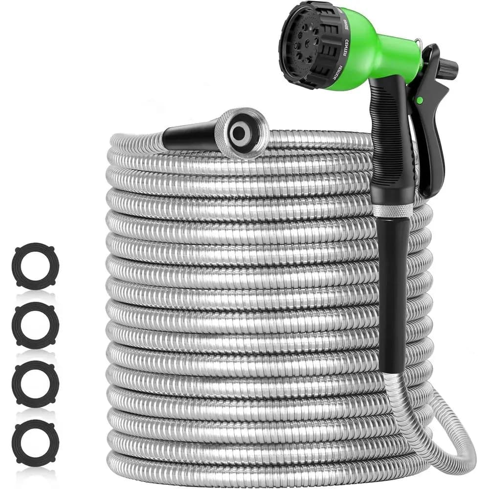 Tubo da Giardino in Acciaio Inossidabile Resistente da 22,8 m con Design Anti-Perforazione e Anti-Piega per Uso Esterno