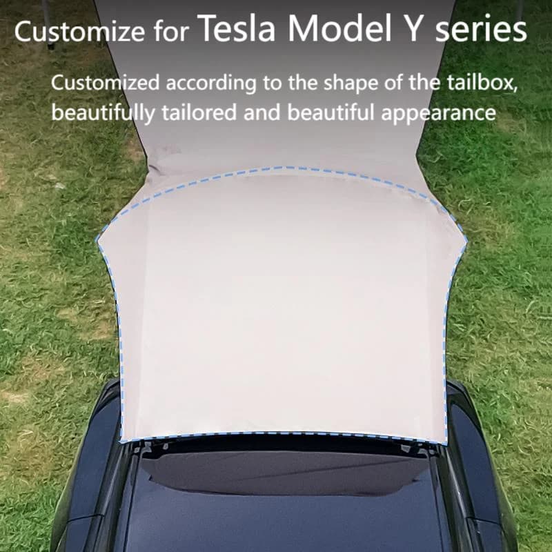 Tenda da Campeggio per Bagagliaio Tesla Model Y Juniper 2025, Impermeabile/Resistente al Sole, con Tettoia, Estensione per Bagagliaio SUV