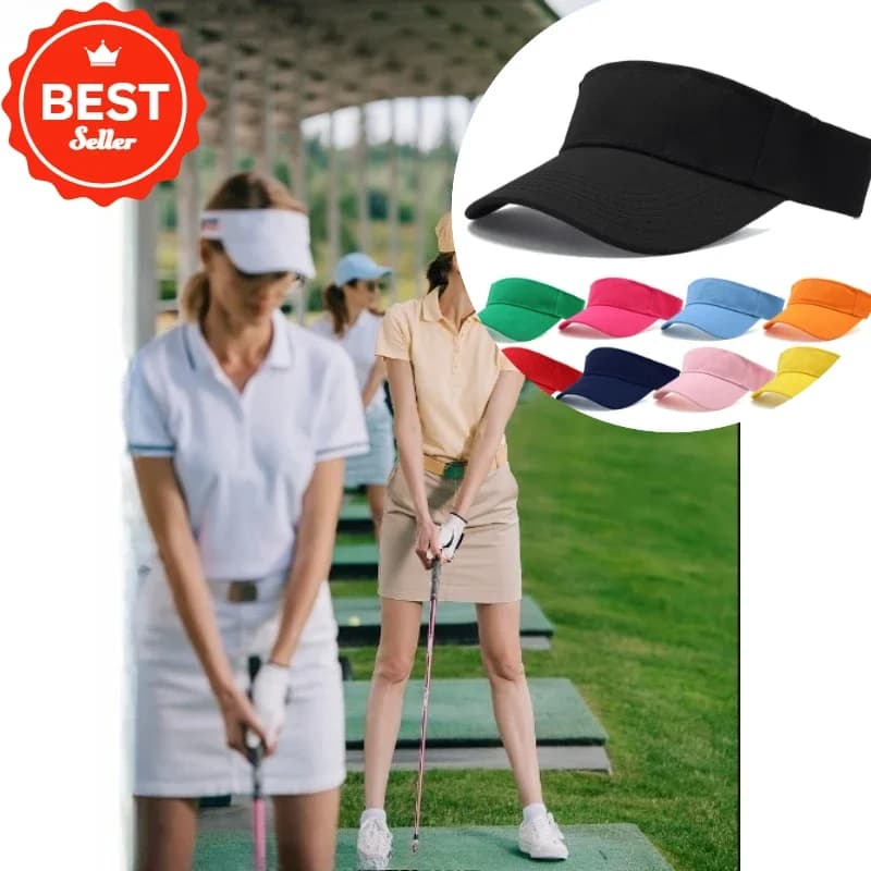 Adjustable Golf Hat 56-60cm UV Resistant, Visiera Hat for Fitness, Baseball, Solar Protection, Tennis, Running and Camping