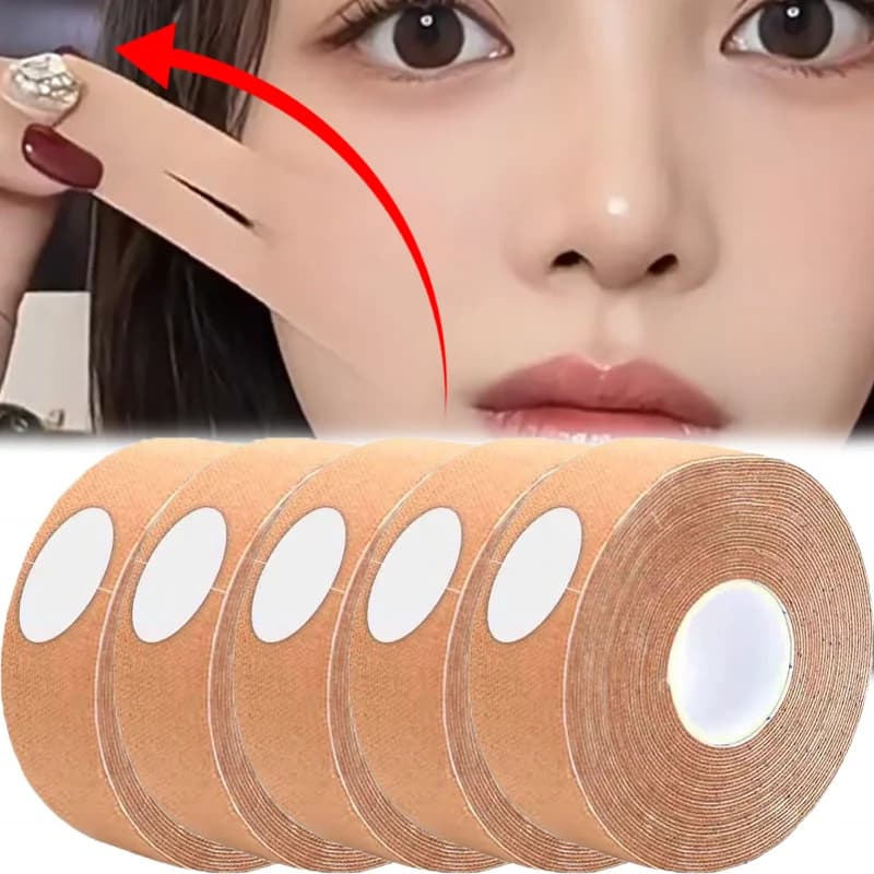 1/5 rotoli Viso V Linea Collo Occhi Nastro di sollevamento Traspirante Ridurre le rughe del viso Supporta Fasciatura elastica Strumento per la cura della pelle del viso