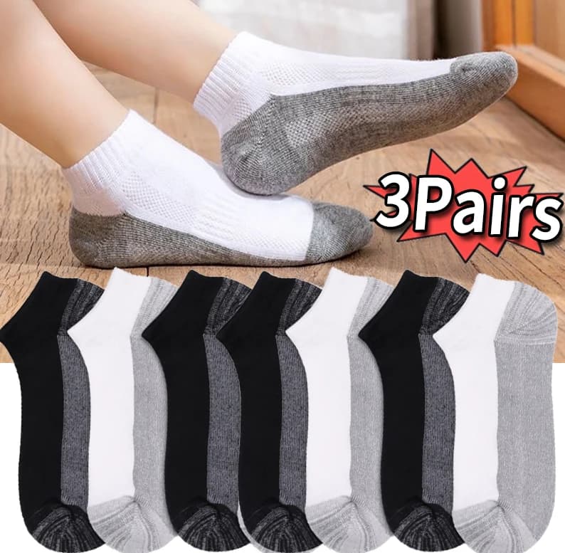 Summer Thin Ankle Socks Men Breathable High Quality Casual Unisex Color Splicing Knitted Sports Running Socks Low-Cut Short Sock