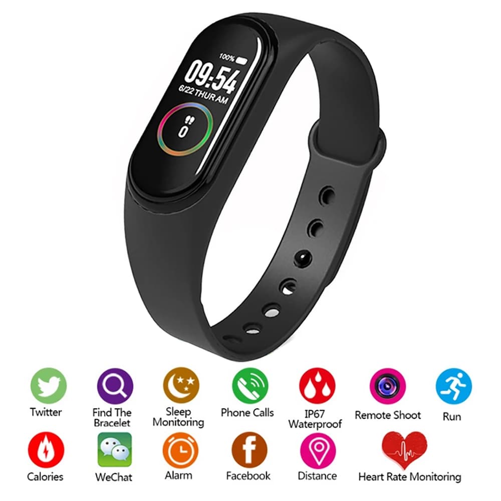 NUOVO Smart Watch Bracciale Orologio impermeabile Pressione sanguigna Cardiofrequenzimetro Fitness Tracker Sport Smart Bracciale Orologio elettrico