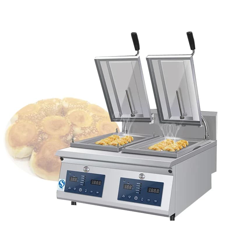 Automatic Electric Machine for Frying Ravioli, Commercial Stove for Gyoza, Fried and Pancake Panini