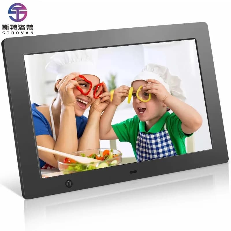 Cornice Digitale da 10.1 Pollici con Riproduzione Video Tramite USB, Schermo ad Alta Risoluzione e Sensore di Movimento