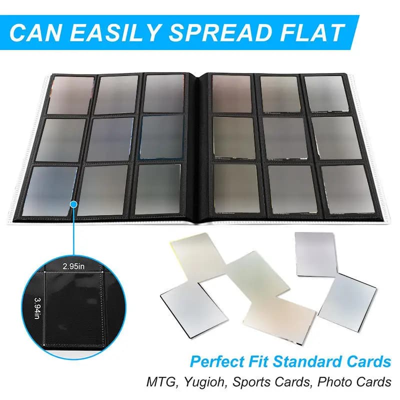160/360/480 Carte Capacità Tasca Titolare Raccoglitori Album Per Carte Da Gioco Libro Supporto Del Manicotto di Grande capacità Raccoglitore di Carta Notebook