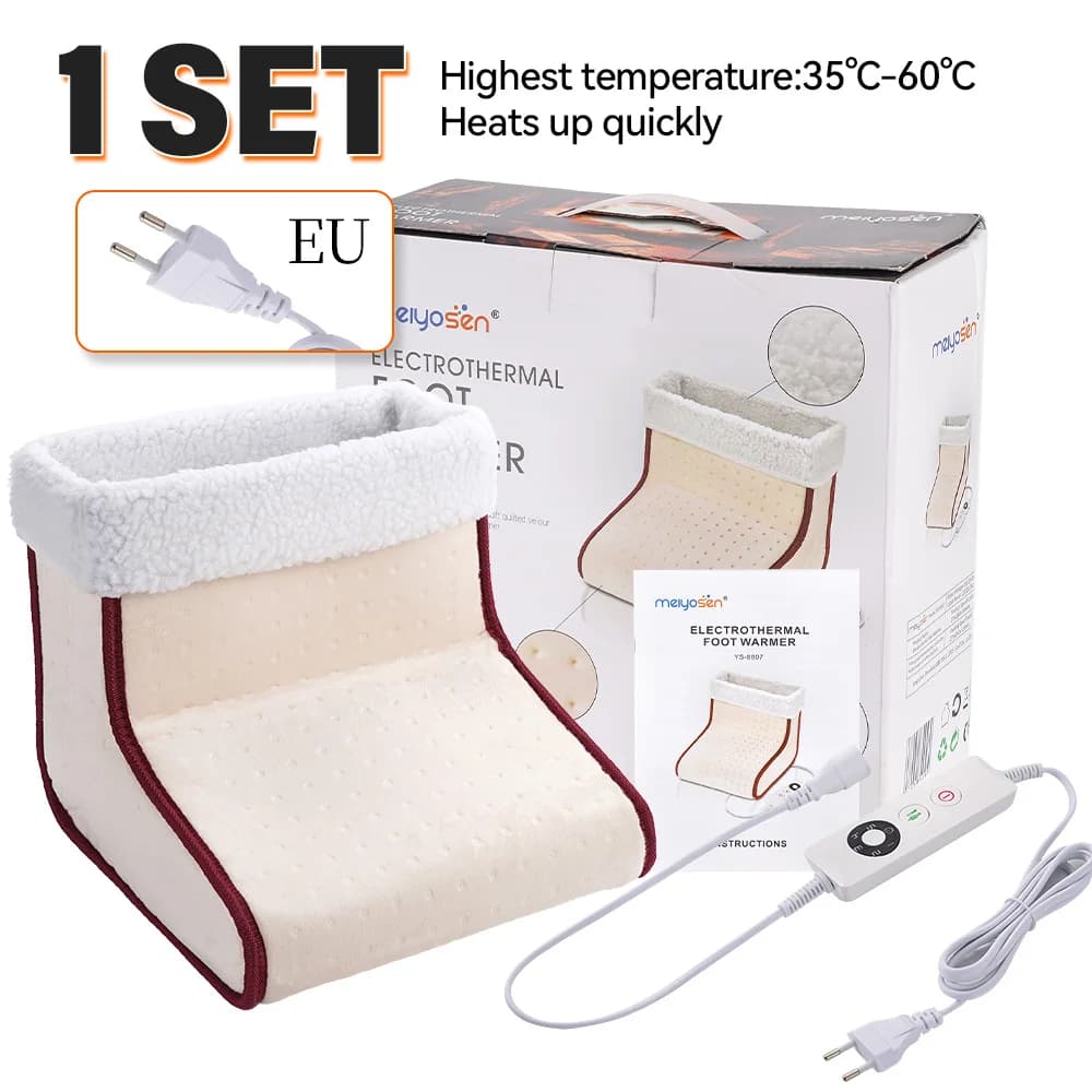 Scaldapiedi UE Scaldapiedi elettrico Tappetino riscaldante Coperta elettrica per dormitorio Scaldapiedi invernale a temperatura costante staccabile