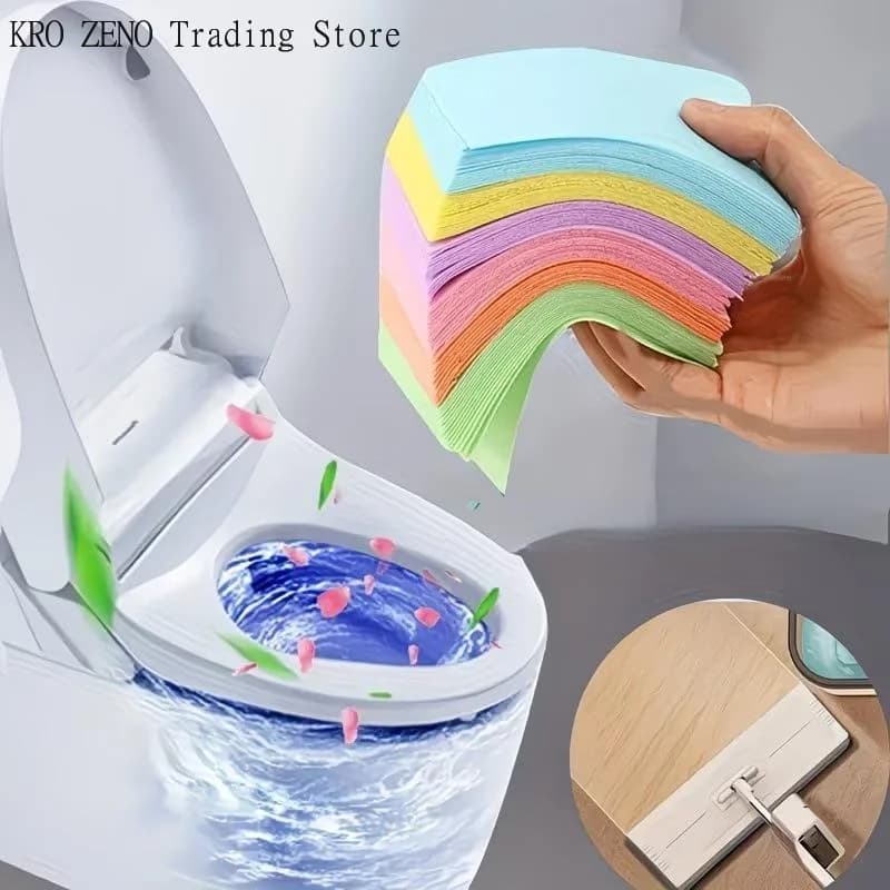 🔝30/100pcs Paper Multi-effect Floor/Toilet Cleaning Tablets Deodorization Stain Removal For Kitchen Bathroom Furniture Cleaning