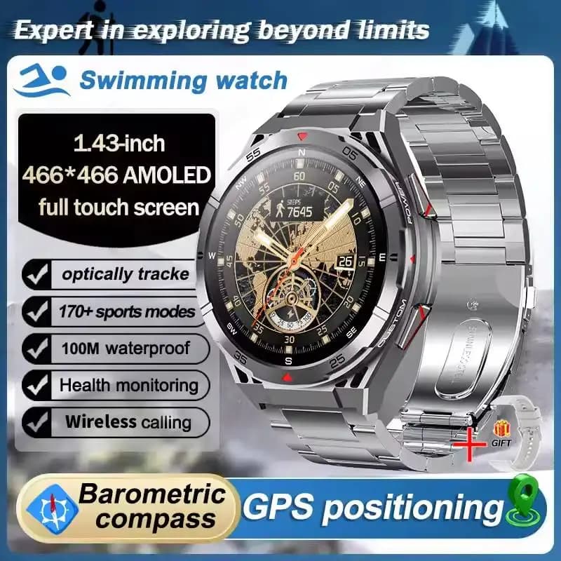 Leadoys X2B Orologio intelligente robusto da uomo Orologio sportivo GPS 170+ modalità sportive 200+ quadranti 15 giorni in standby Miglior regalo per il 2026