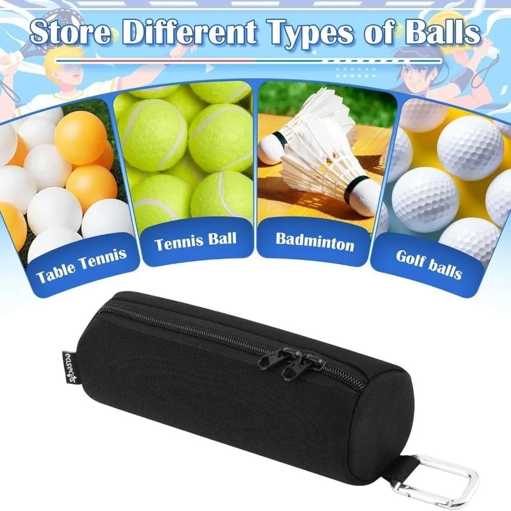 Borse Portatili per Pickleball Impermeabili con Gancio in Metallo, Borsa Porta Palline da Tennis, Contiene 3 Racchette, Borse Multiuso per Paddleball