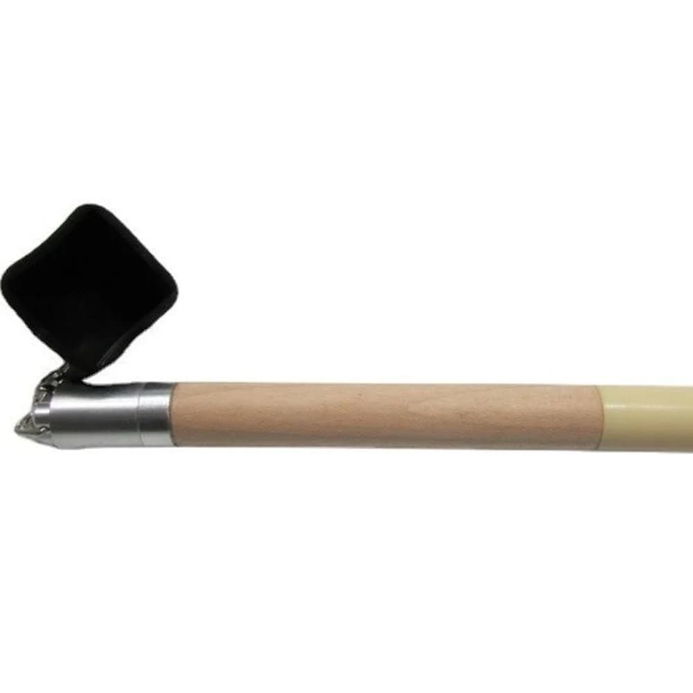 Wood Billiard Chalk Holder with Built-in Tip Pick for Snooker Pool Cue Maintenance Compact 19cm Red Yellow Finish