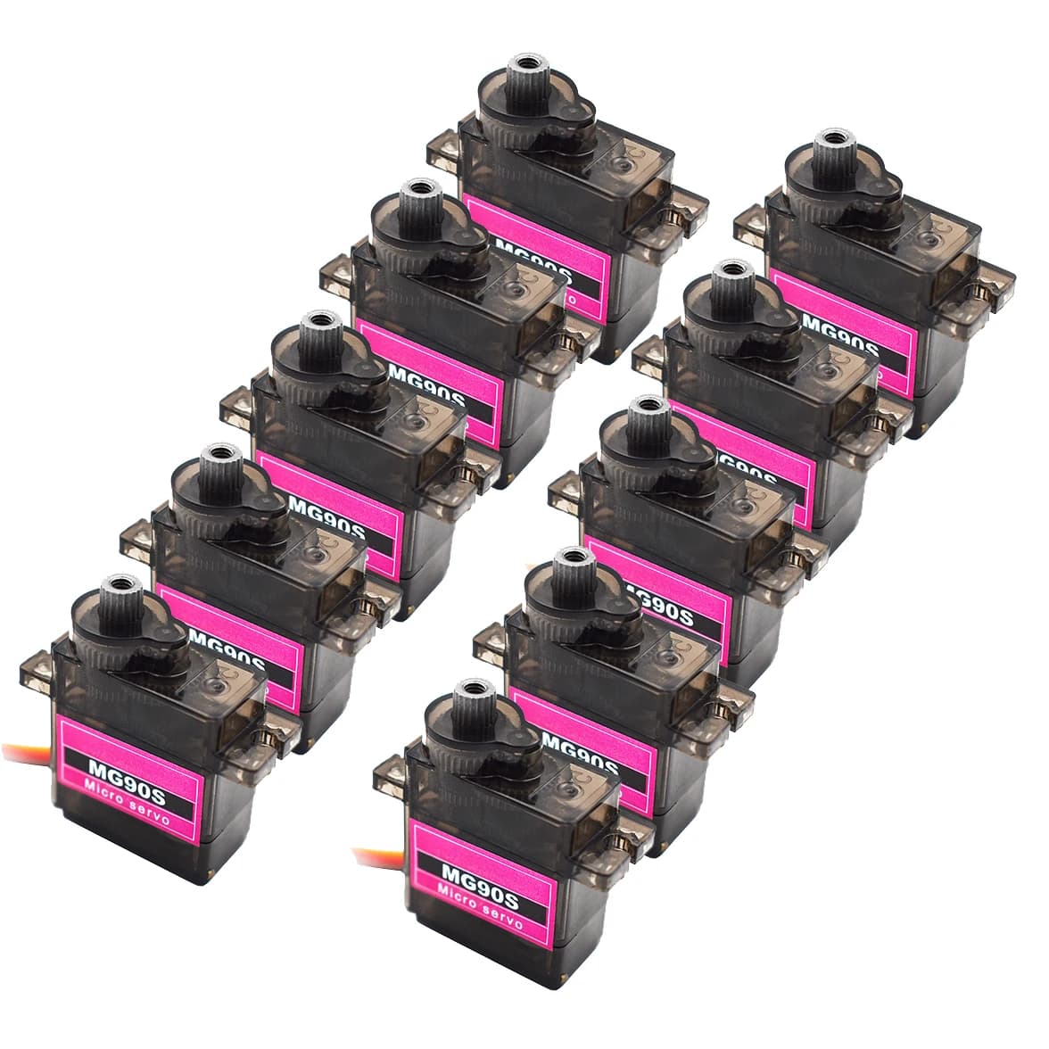5/10/20 Pezzi MG90S Servo 9g con Ingranaggi Interamente in Metallo, Versione Aggiornata SG90 per Elicottero RC, Aereo, Barca, Auto, MG90 9G Trex 450, Robot RC