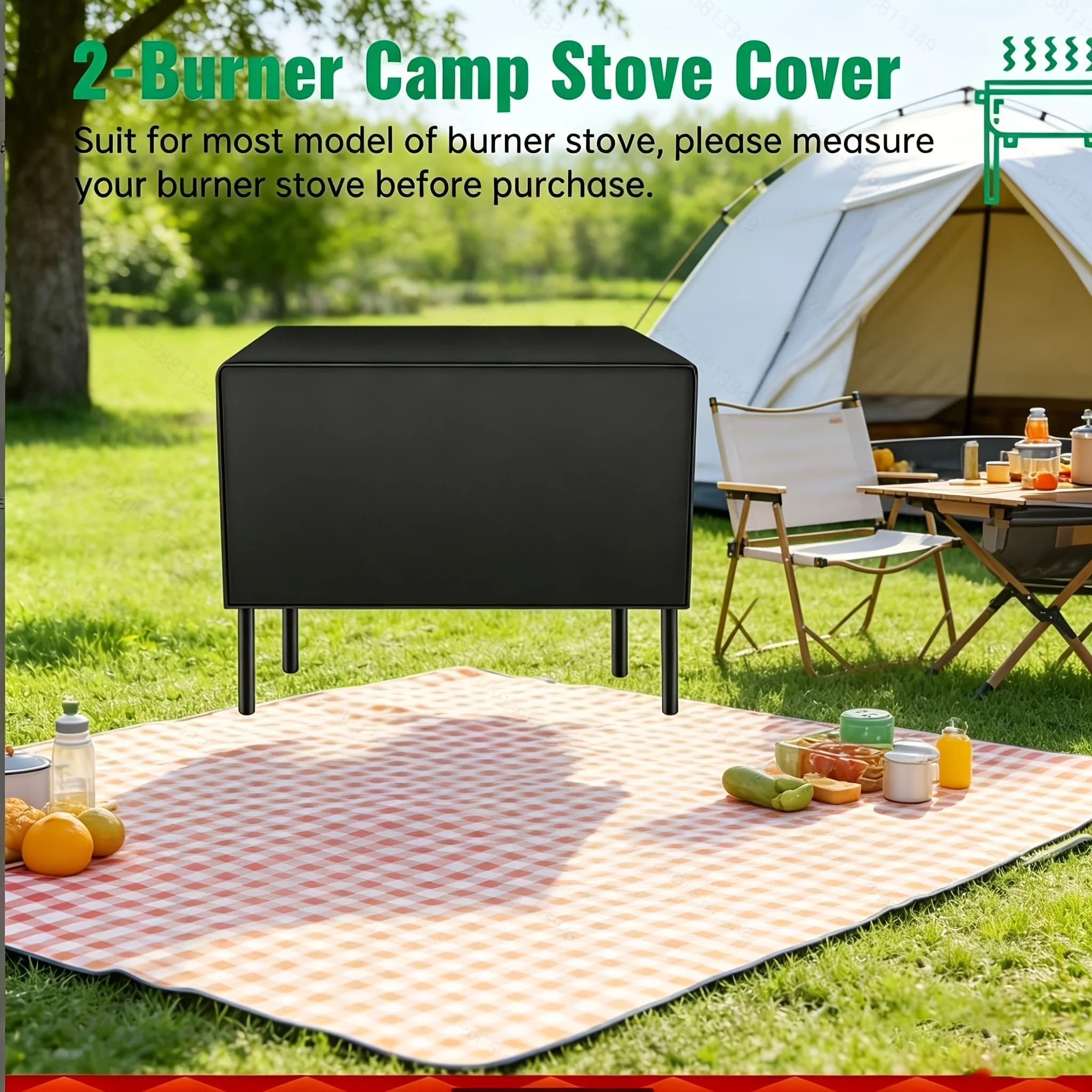 Outdoor Stove Protective Cover for Universal Single Burner Propane Camping Cooking Stove, Cover Only