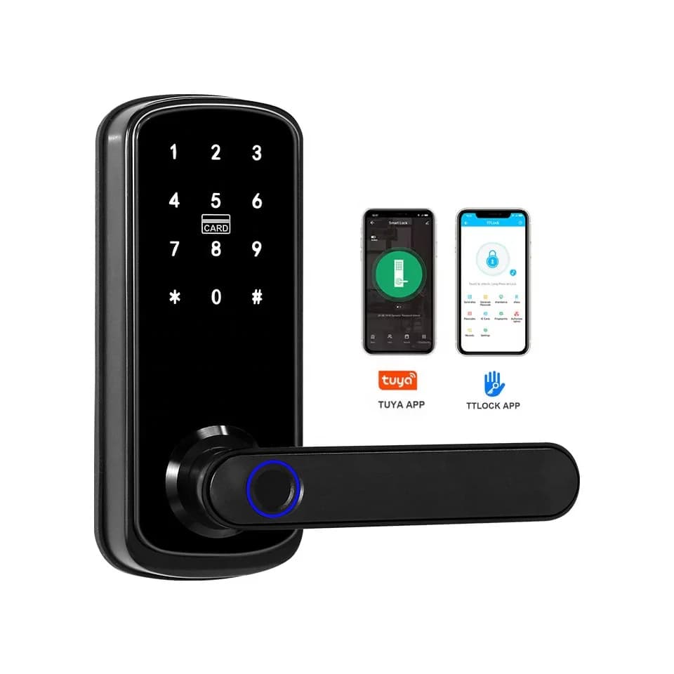 Serratura digitale di sicurezza Cerradura Inteligente Maniglia Tuya Wifi Ttlock Keyless Rfid Impronta digitale Serratura intelligente per cancello principale