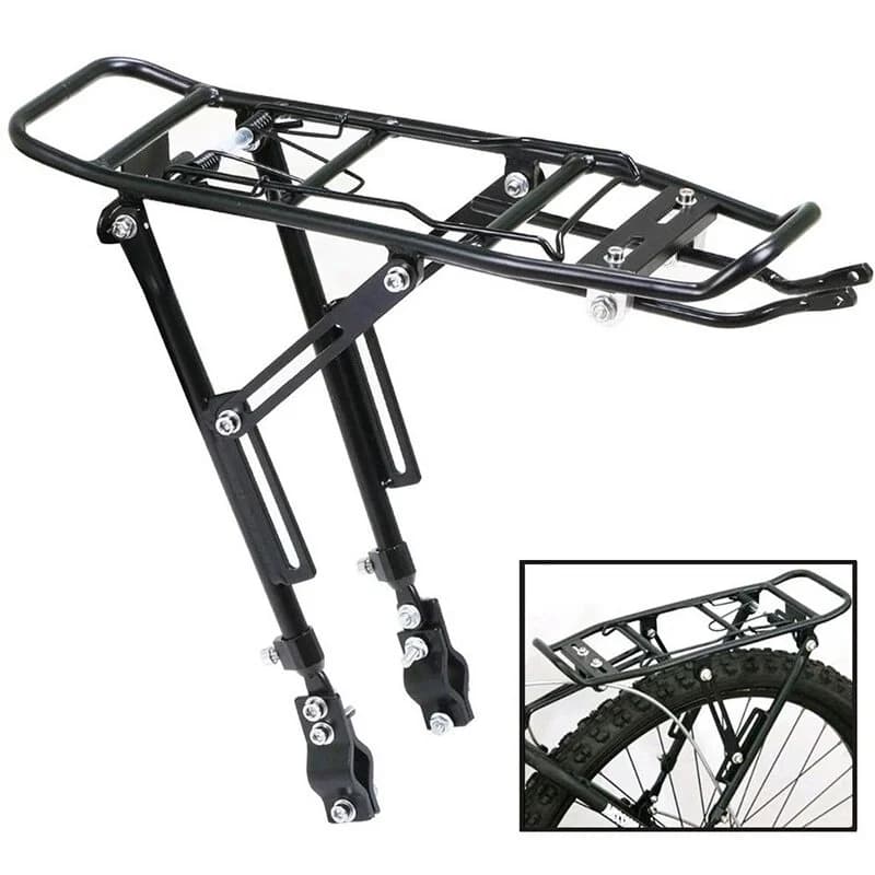 1 piece alloy bicycle rear bag, for luggage, for mountain bike, black