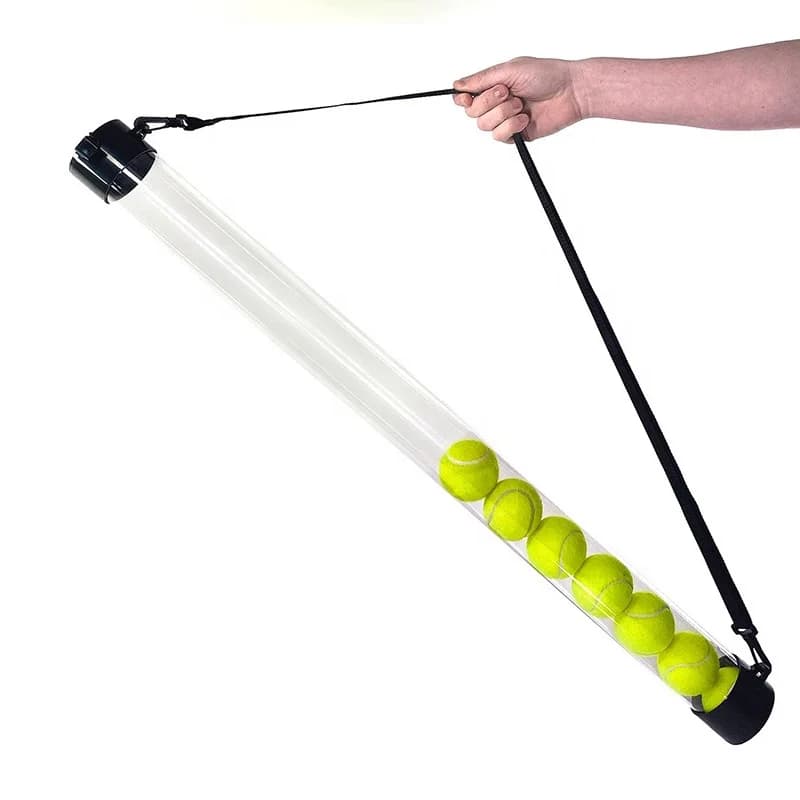 Tubo raccoglipalline da tennis con tracolla, leggero, porta palline, raccoglipalline, favorisce le vendite