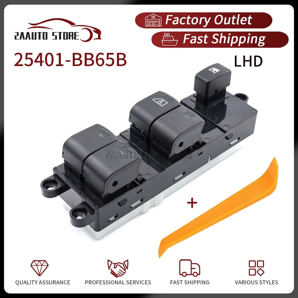 Muslimfor Nissan Qashqai J10 Navara D40 Pathfinder R51 pulsante interruttore di controllo alzacristalli elettrici per auto muslimatexplahd