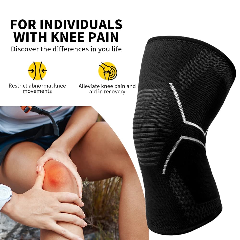 1 pezzo di supporto per manica di compressione per ginocchiera per artrite, ACL, sollievo dal dolore allo strappo del menisco per corsa, palestra, allenamento