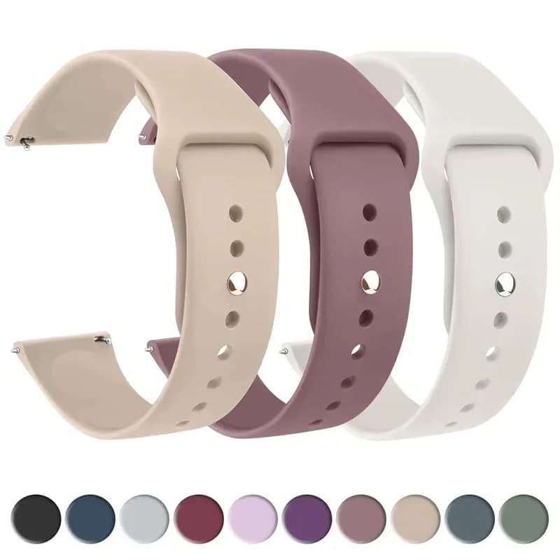 Cinturino in silicone da 20mm 22mm per Samsung Galaxy watch 4/7/5 pro/6 Classic/Active 2/Gear S3 cinturino per Huawei GT 4/2/2e/3 pro