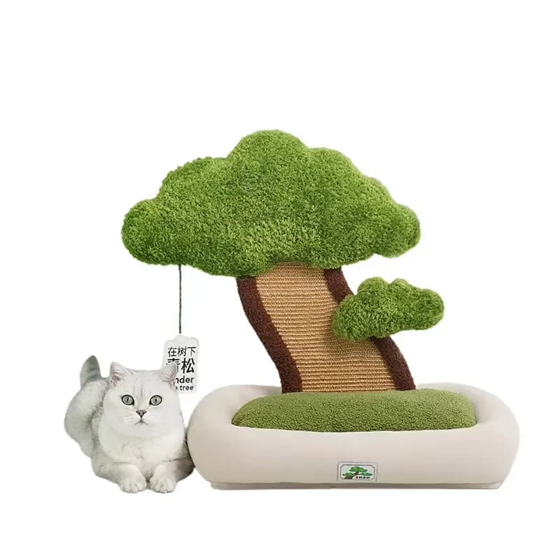 for Large Cat Bed With Scratching Post Minimalist Style Design of Cat Tree With Cozy Pet Cat Cushion Bed