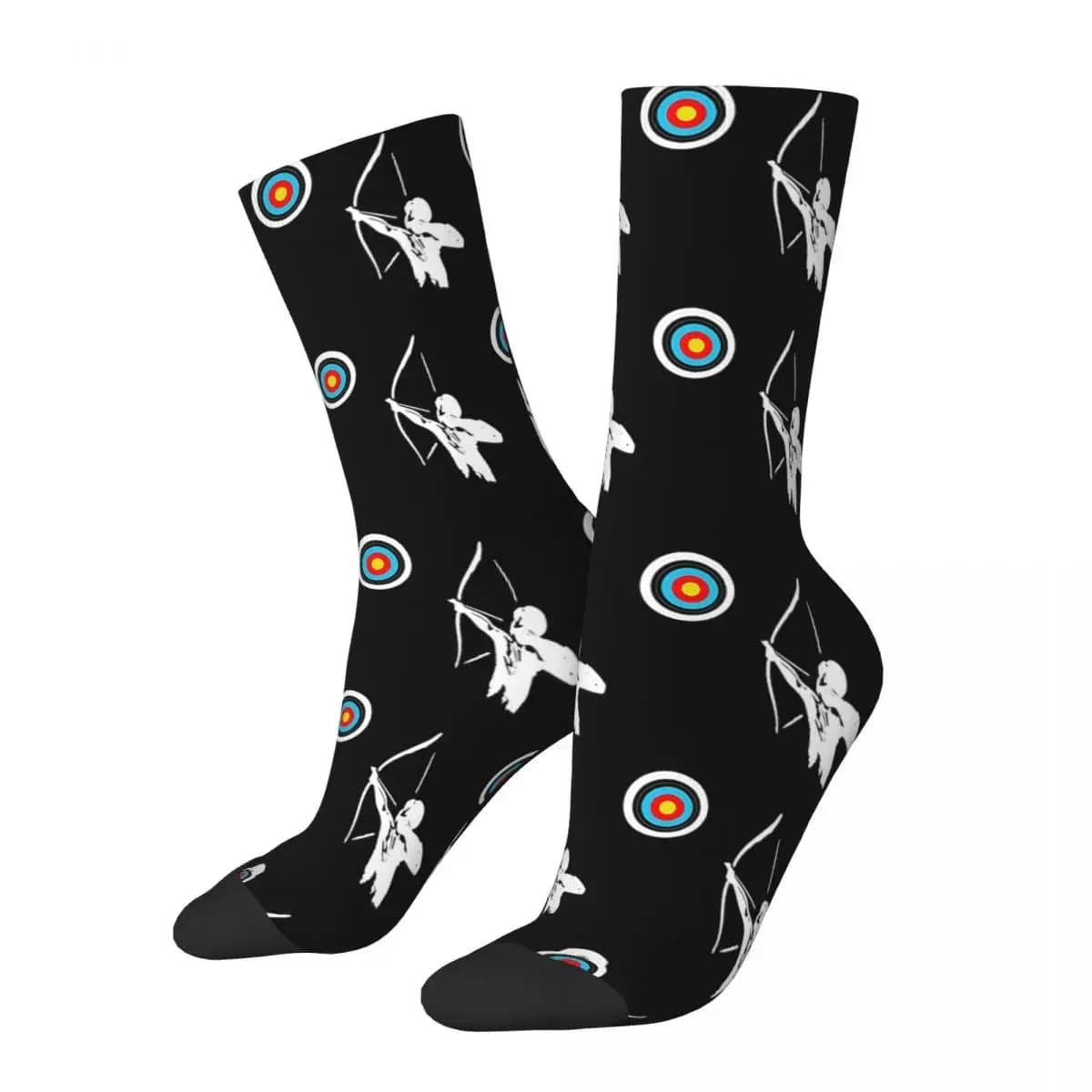 Autunno inverno divertente uomo donna tiro con l'arco Archer Bow Target calzini calzini da basket traspiranti