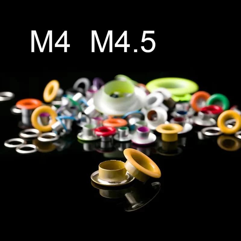 50 Set Rivetti colorati Occhielli 4mm 4.5mm Occhiello Occhiello Rivetto per scarpe Borsa Indumento Cintura Cintura Cappello Creazione di gioielli