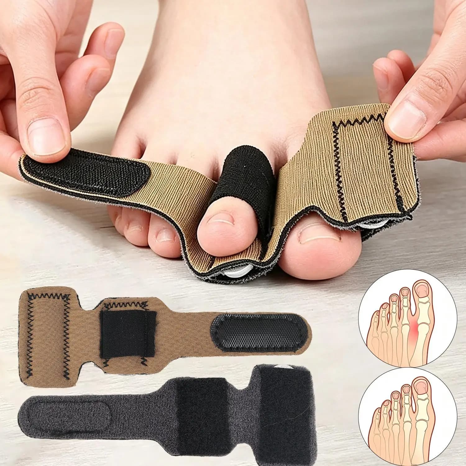 1/2Pcs Splint Toe Straightener Hammer Corrector Brace Hammertoe Splint Toe Wrap Covers Broken Bunion Corrector Foot Care Tools