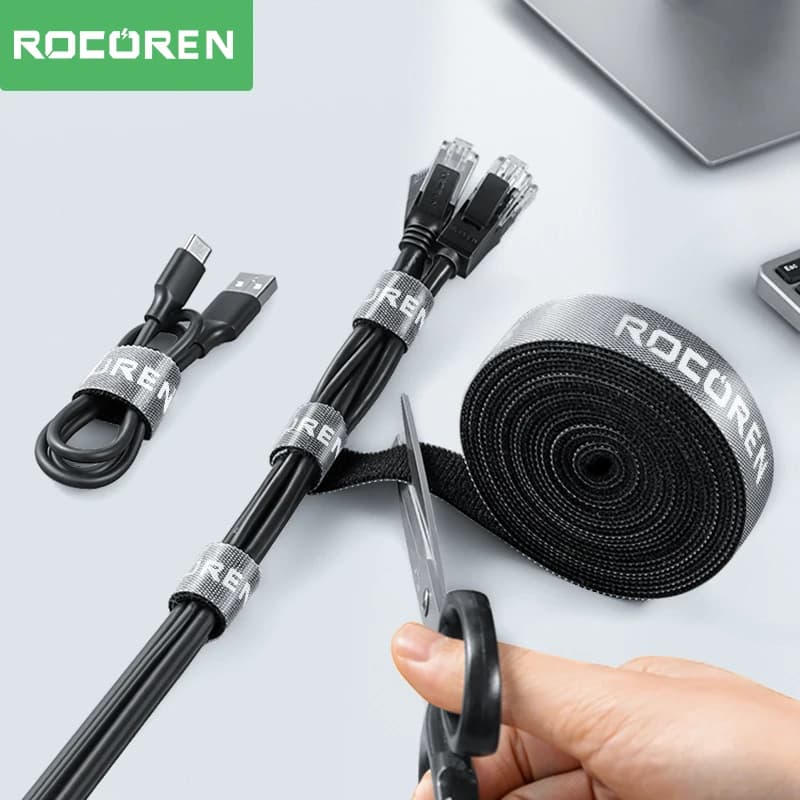 Rocoren Cable Organizer Wrapping USB Cable Management Phone Charger Protection Mouse Headset Cable Support Cable Protection