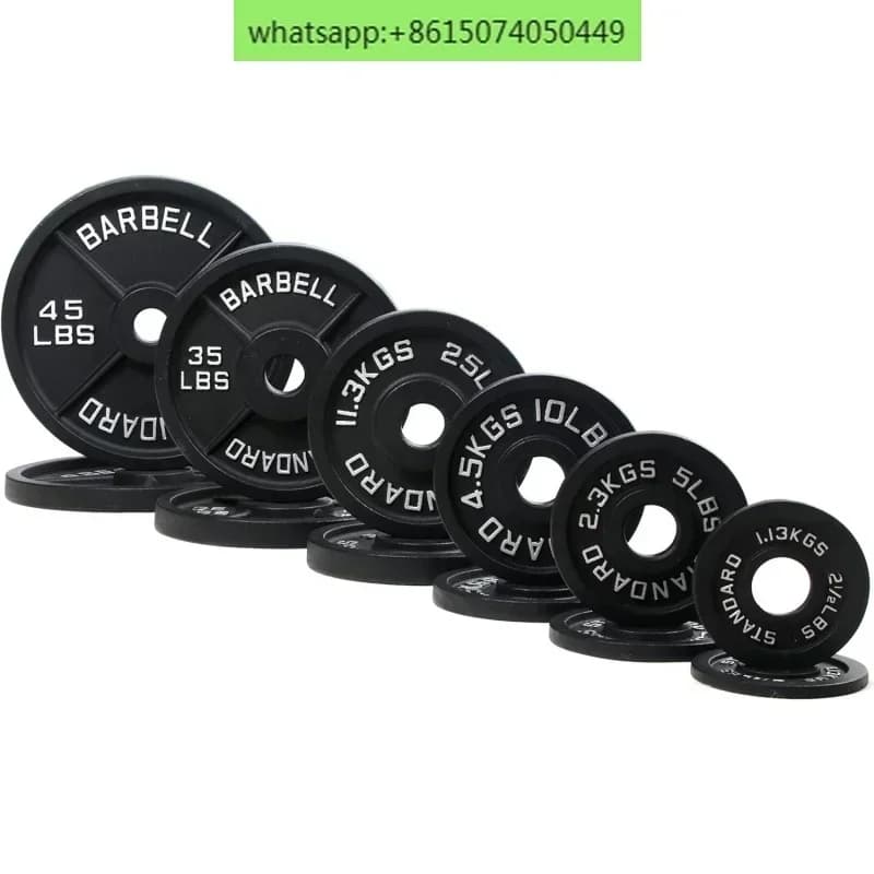 2 Inch Signature Fitness cast iron weight plate for strength training and weight lifting, optional 7-foot dart