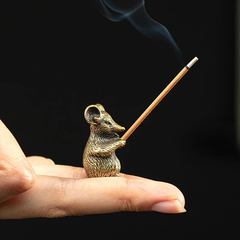 Bruciatore di incenso porta bastoncini zodiaco cinese animale Joss-Stick piatto di incenso Base bobina di legno di sandalo templi studio decorazione della casa