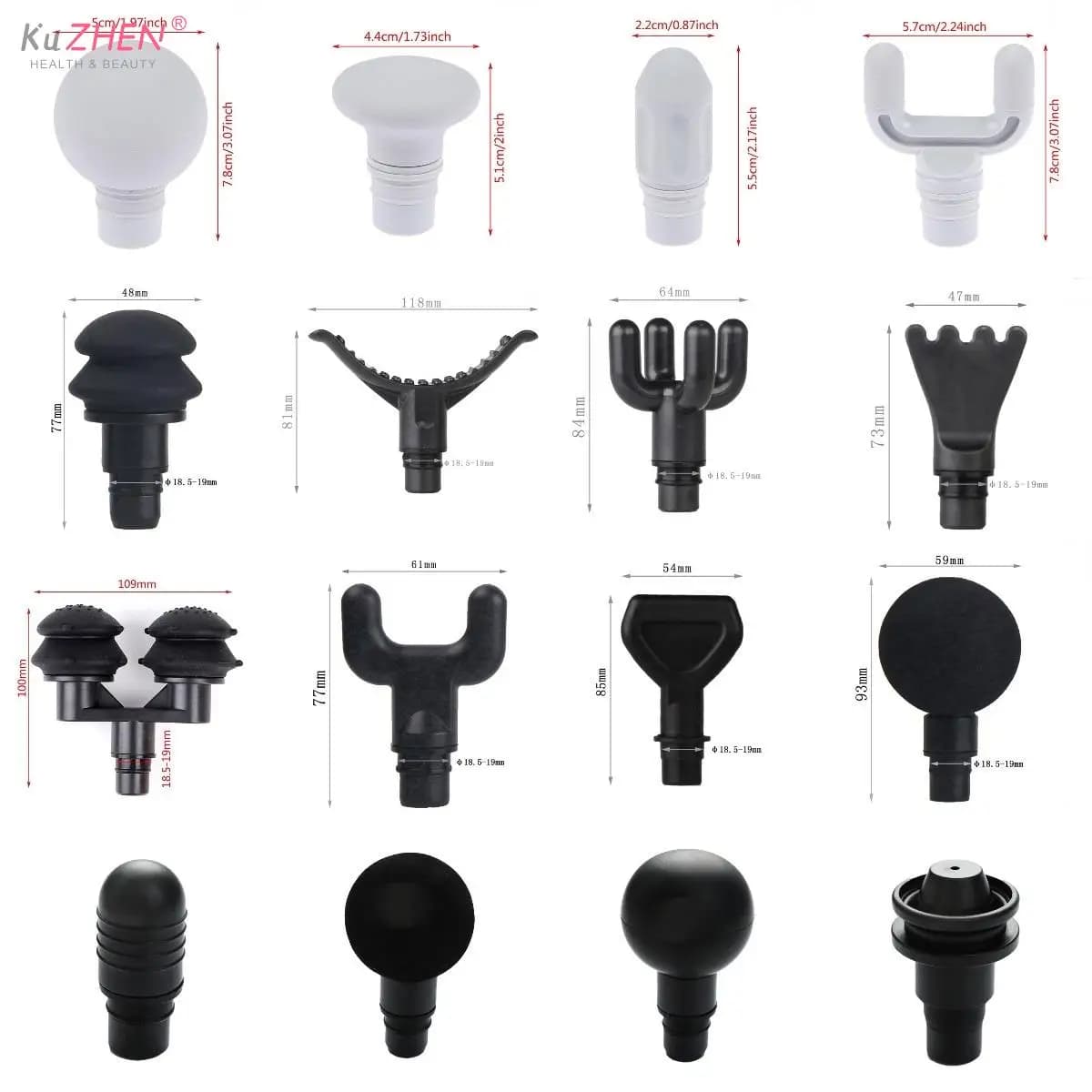 1 pcs spare heads for massage gun muscle relaxation body body modeling exercise strap massager heads