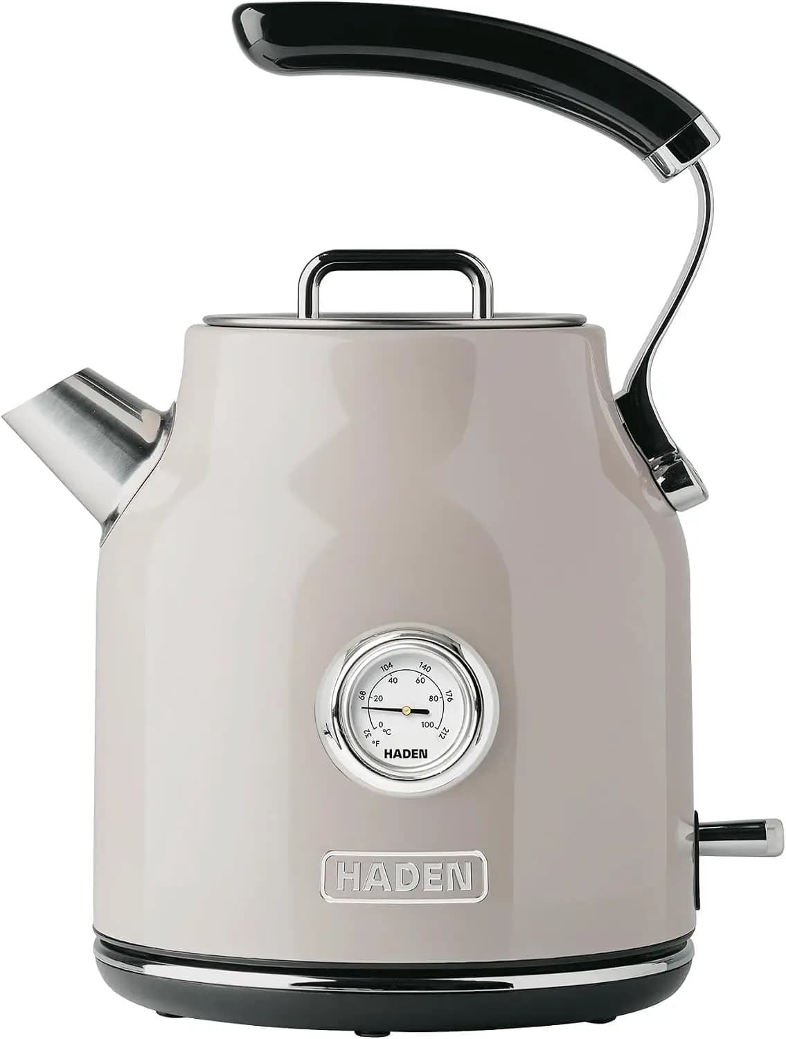 Dorset 1.7 Liter Stainless Steel Electric Kettle, Hot Water Kettle with 360-Degree Base and Auto Shutoff, Putty & Chrome