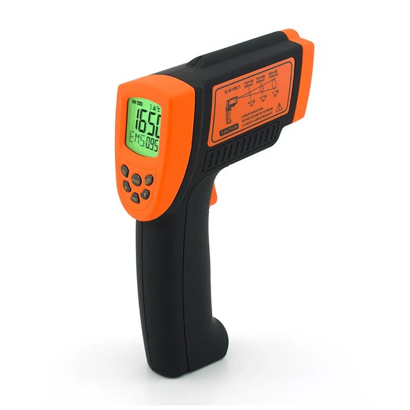 AS882 termometro a infrarossi ad alta temperatura condotto di riscaldamento condizionatore d'aria uscita aria pistola di misurazione della temperatura