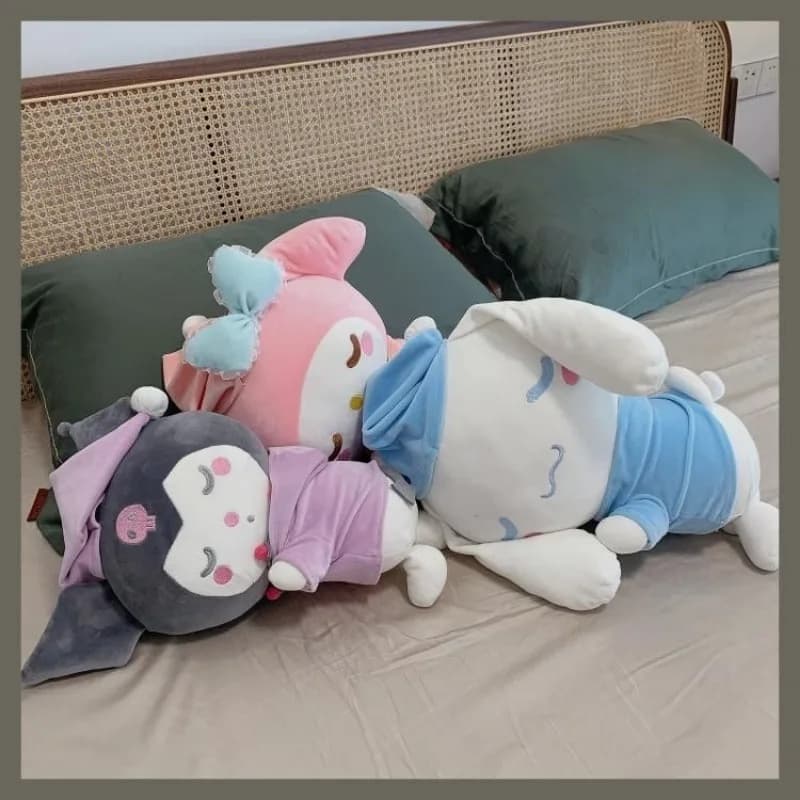 Kuromi My Melody Big Ear Dog Sleeping Doll Plush Doll Cute Pillow Gift for Girls' Best Friends