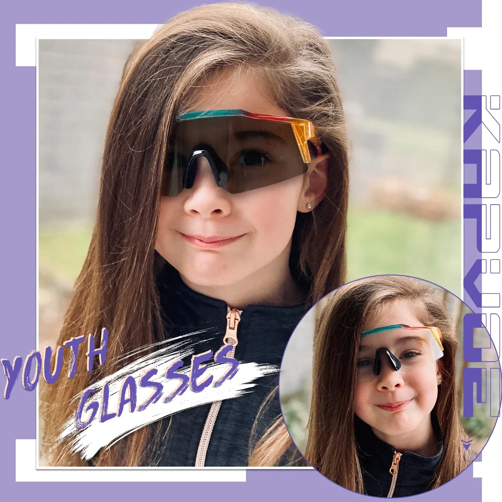 Kapvoe Photochromic Children Cycling Glasses MTB Clear Mountain Bike Sunglasses Transition Goggles Sports Baseball Running