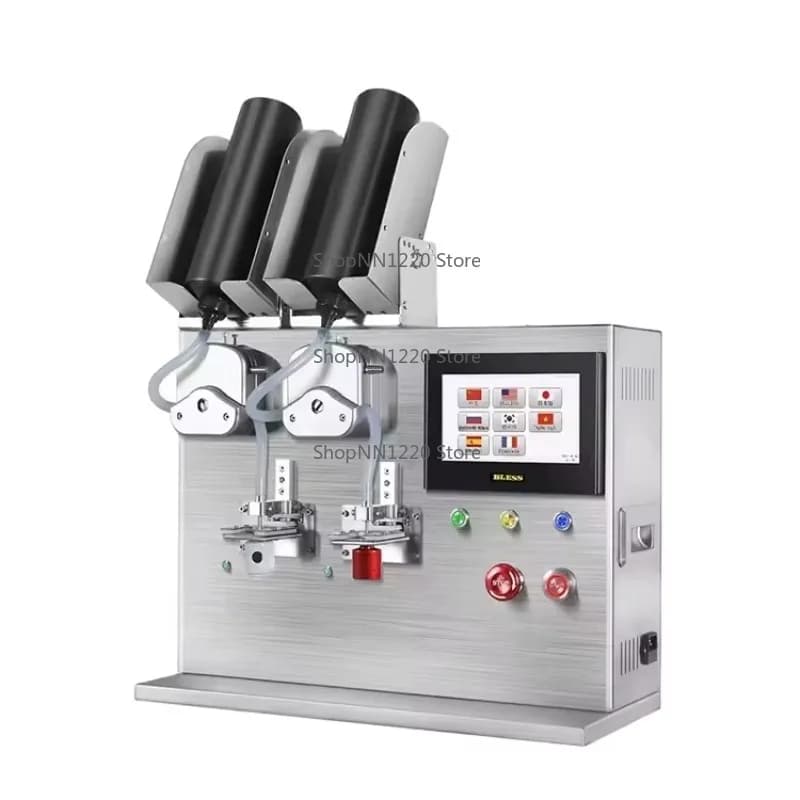 Small Automatic UV Gel Glue Nail Polish Glue Mascara Lipstick Thread Glue Double Head Quantitative Weighing Filling Machine