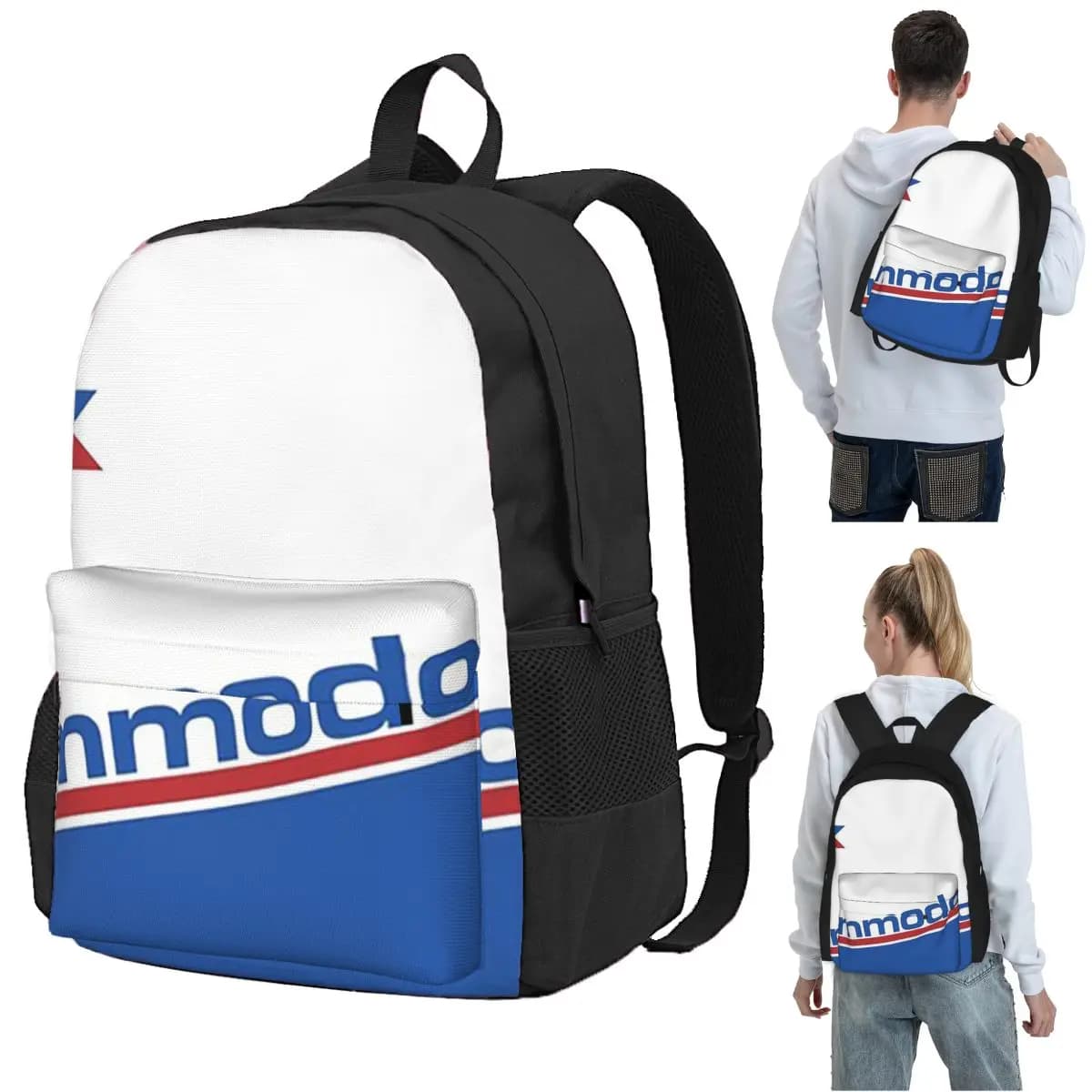 Commodore 64 - C64 Backpack Student BookBag Children School Bag Computer Shoulder Bags for Men Women