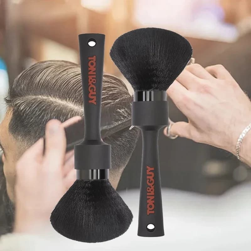 Soft Bristle Neck Duster Brush Ergonomic Handle Hair Sweep for Men Women Barber Shop Salon After Haircut Cleaning Tool