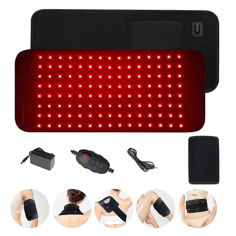 Pad Terapeutico a Luce Rossa e Infrarossi LED per il Benessere del Corpo, Schiena, Ginocchia, Mani, Piedi - Portatile, 660nm 850nm, per Dimagrimento e Sollievo dal Dolore