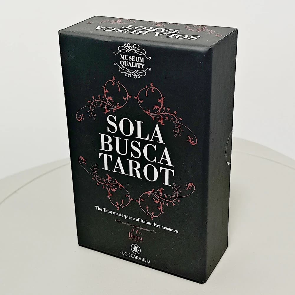 Mazzo di tarocchi Sola Busca da 12 * 7 cm in scatola rigida 78 carte dei tarocchi vintage stampate su cartoncino doppio goffrato da 350 GSM