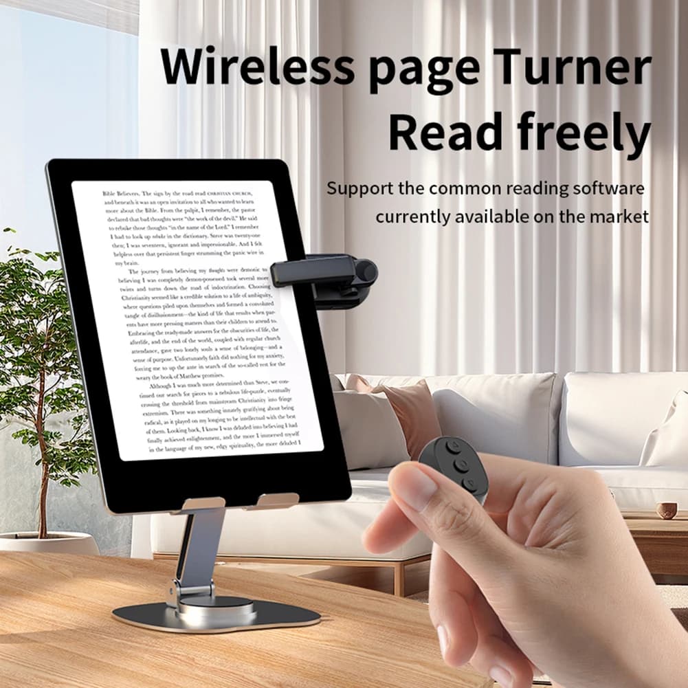 Girapagina con telecomando Anello con punta delle dita ricaricabile di tipo C Girapagina RC Clicker remoto per fotocamera per Kindle e tablet