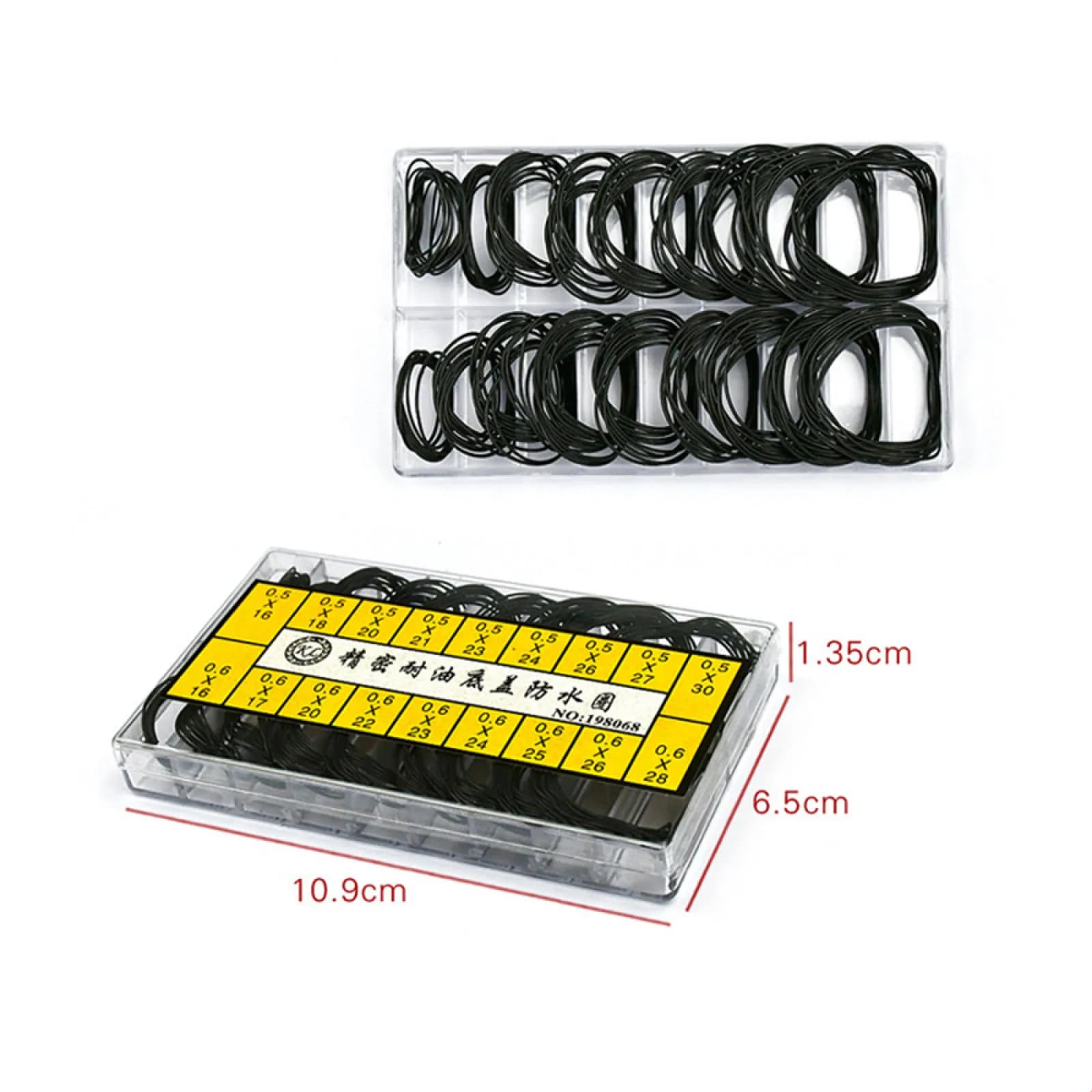 200Pcs Watch Case Rubber 0.5mm 0.6mm O-Ring Waterproof Gasket Repair Parts for Watch Back Case Cover O-Ring Seal Gasket Washer