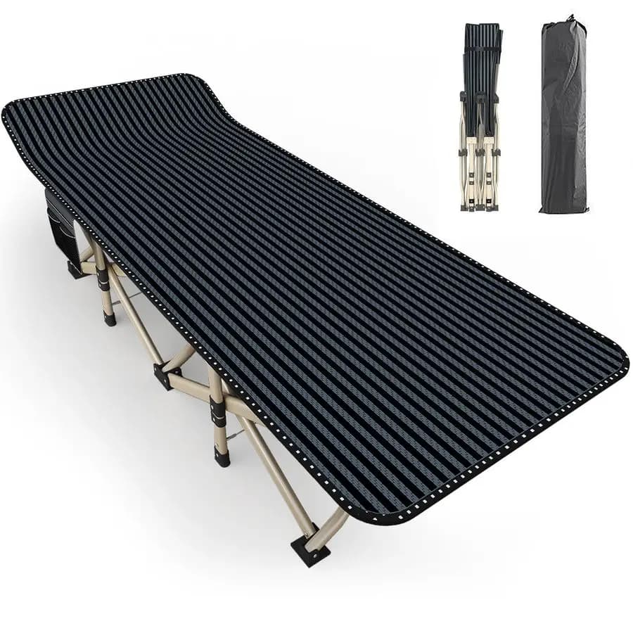 Lettino da campeggio extra large per adulti, letto pieghevole extra largo da 31,5 pollici con borsa per il trasporto, supporto leggero per 227 kg, lettino portatile