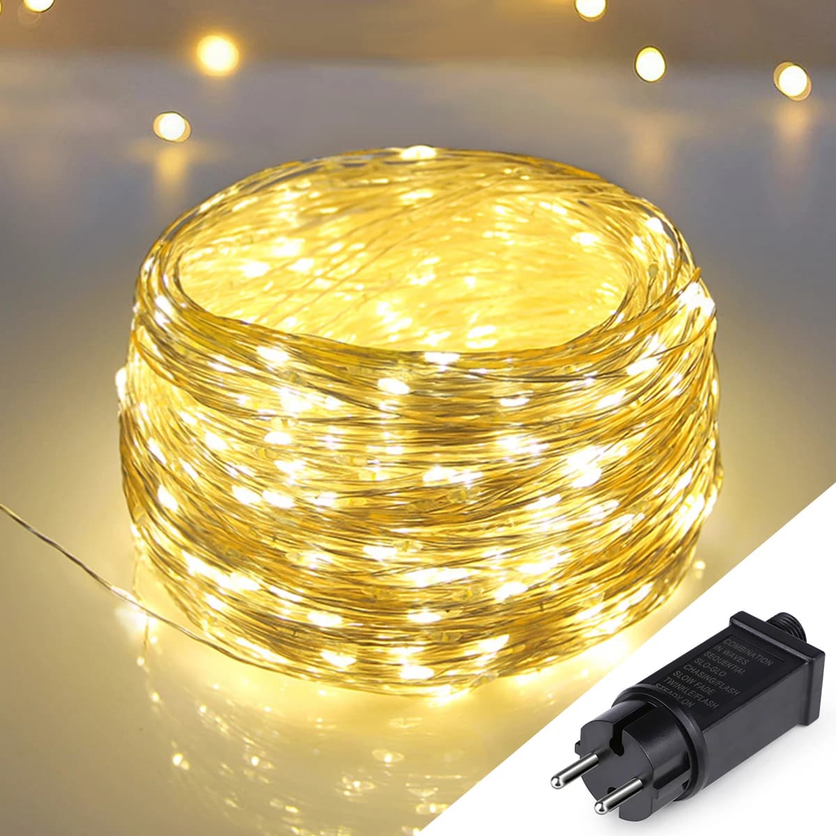 24V Filo di Rame LED String Light Lucine 50M 100M Natale Led Ghirlanda Lampada Camera Da Letto Giardino Esterno Capodanno Decor Illuminazione