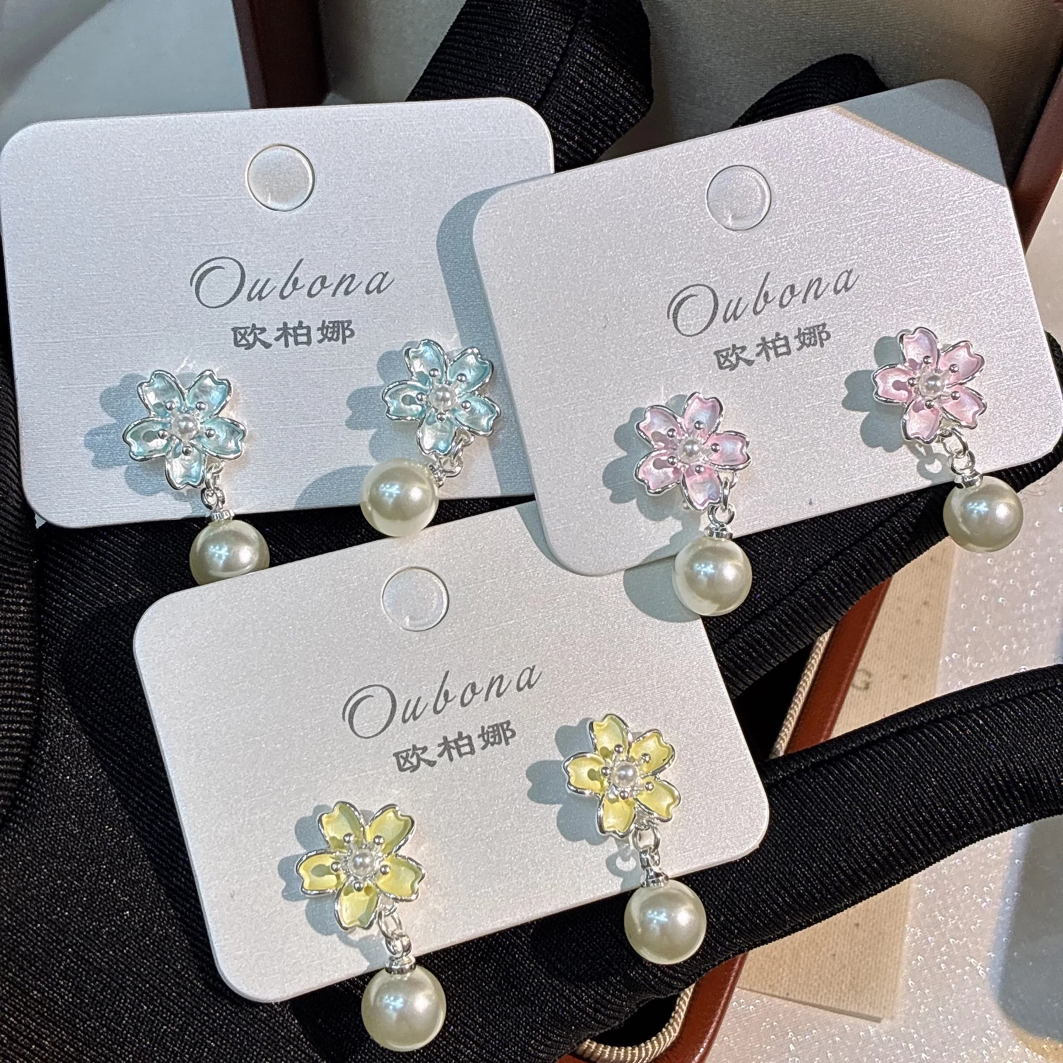 Orecchini a perla con fiore fresco, stile coreano dolce, femminili, versatili, alla moda, per tutti i giorni, minimalisti, squisiti