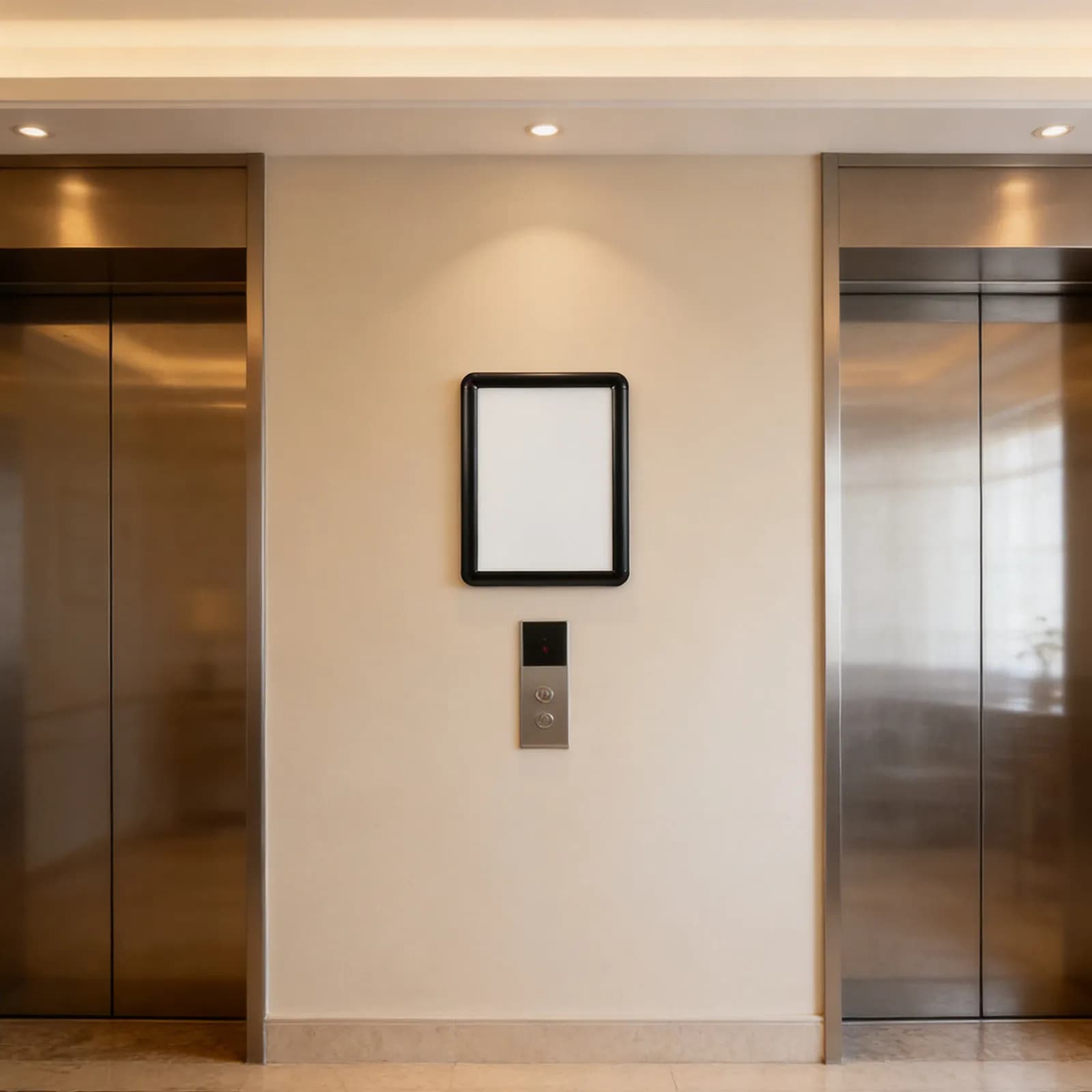 A4 Snap Picture Poster Frame Aluminum Alloy Wall Mount Display Frame for Elevator Office Business License Certificate Restaurant